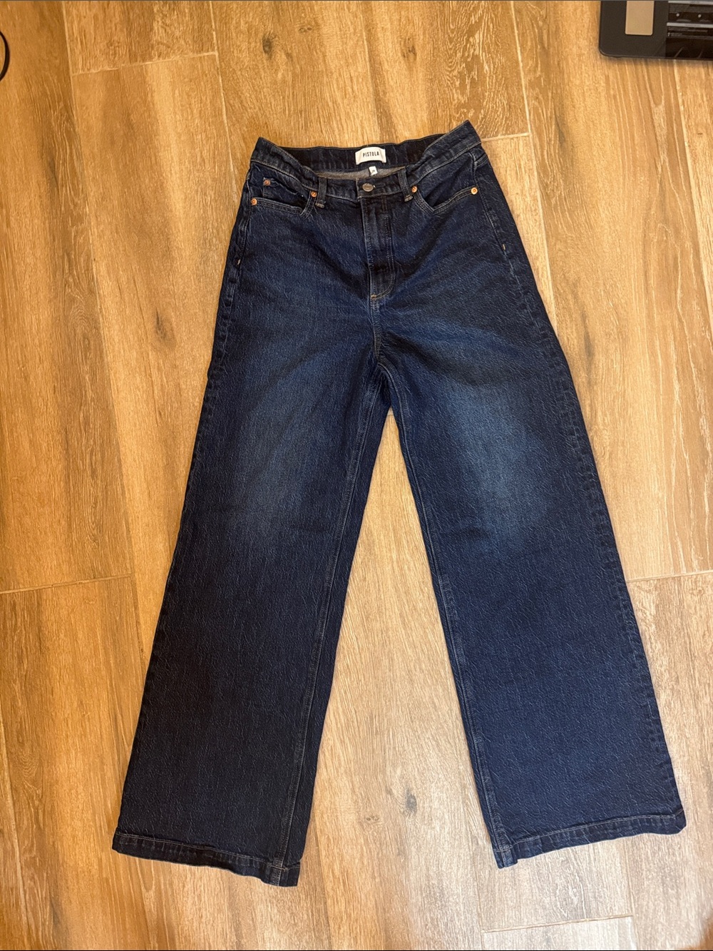 pistola Dark Indigo Wide-Leg Jeans